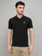 Rock.it Men Black Solid Collar Half Sleeve T-Shirt