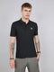 Rock.it Men Black Solid Collar Half Sleeve T-Shirt