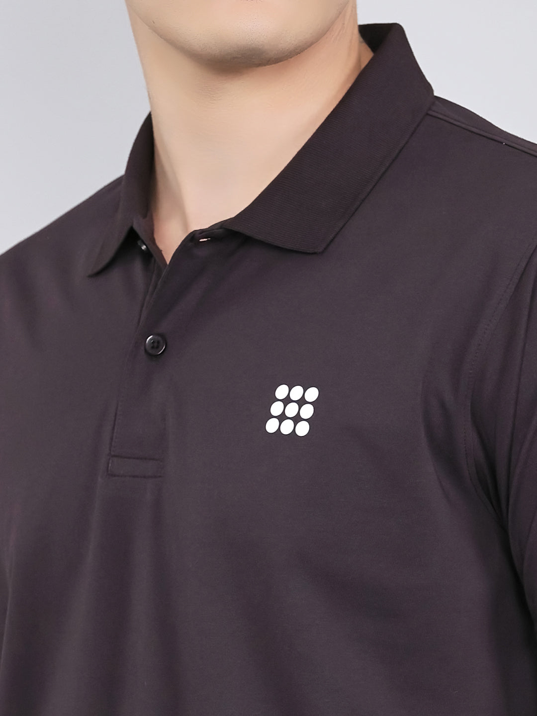 Rock.it Men Maroon Solid Collar Half Sleeve T-Shirt
