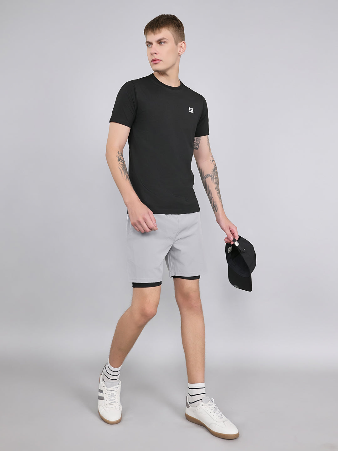 Rock.it Men Black Solid Round Neck Half Sleeve T-Shirt