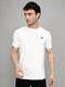 Rock.it Men Off White Solid Round Neck Half Sleeve T-Shirt