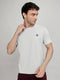 Rock.it Men Light Grey Solid Round Neck Half Sleeve T-Shirt