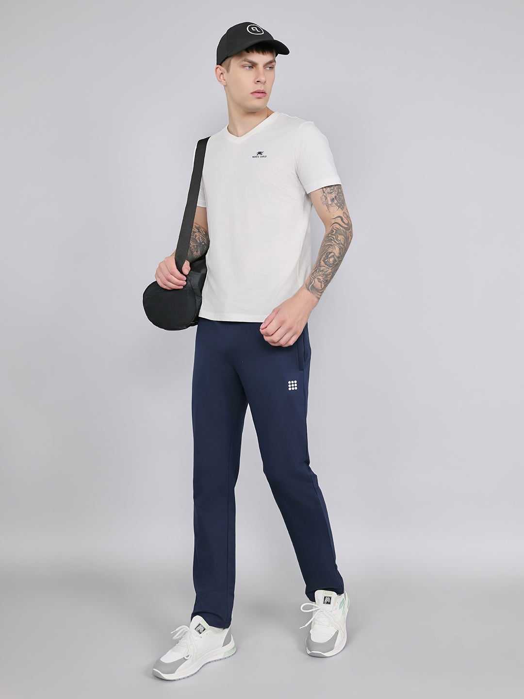 Rock.it Men Navy Blue Solid Smart Fit Lower