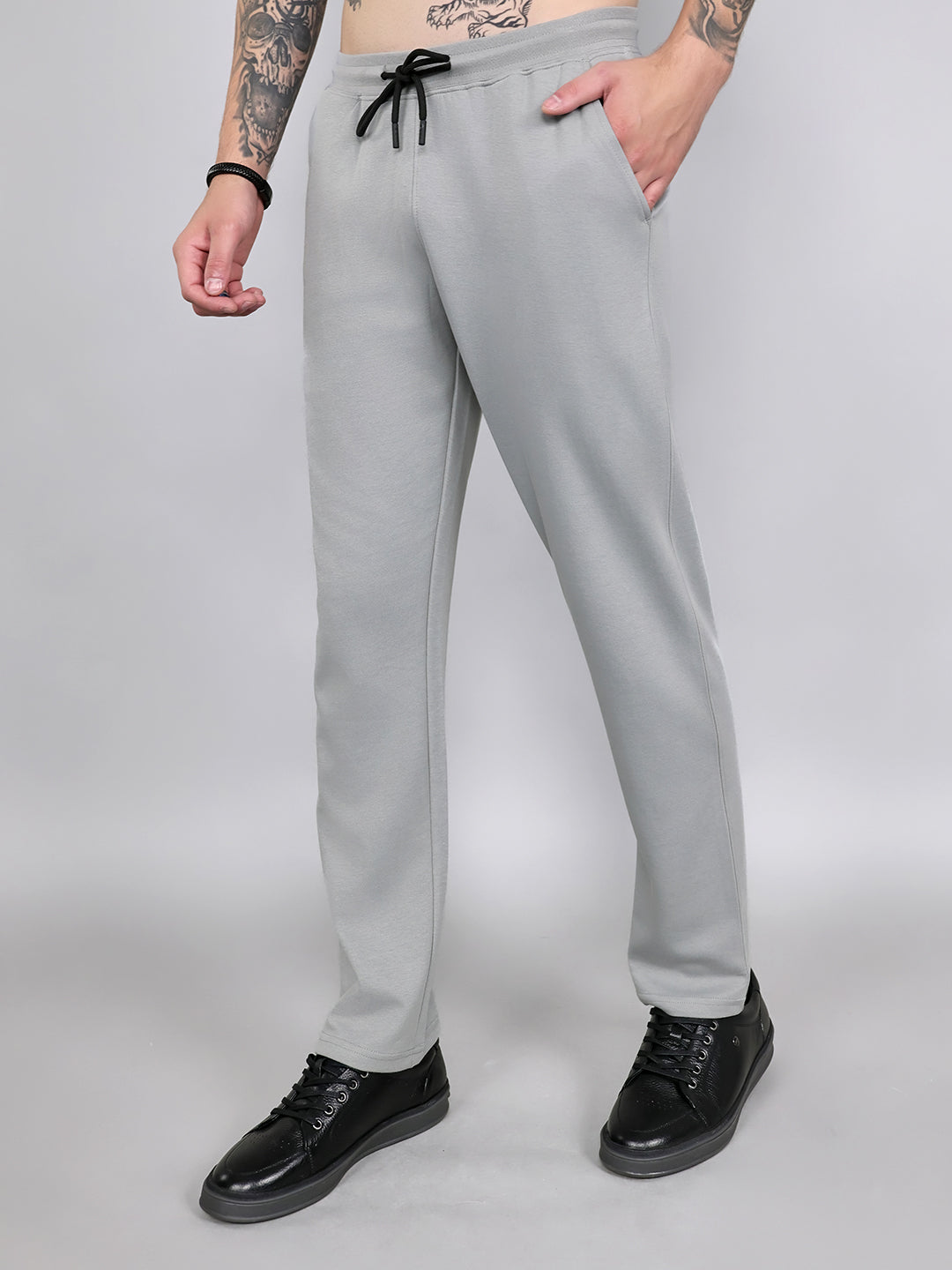 Rock.it Men Grey Solid Smart Fit Lower