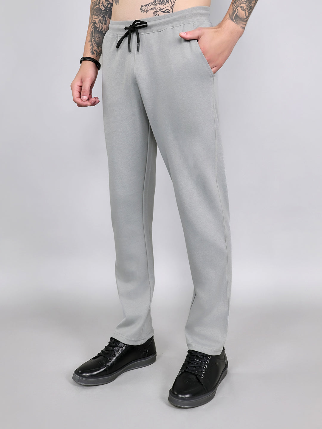 Rock.it Men Grey Solid Smart Fit Lower