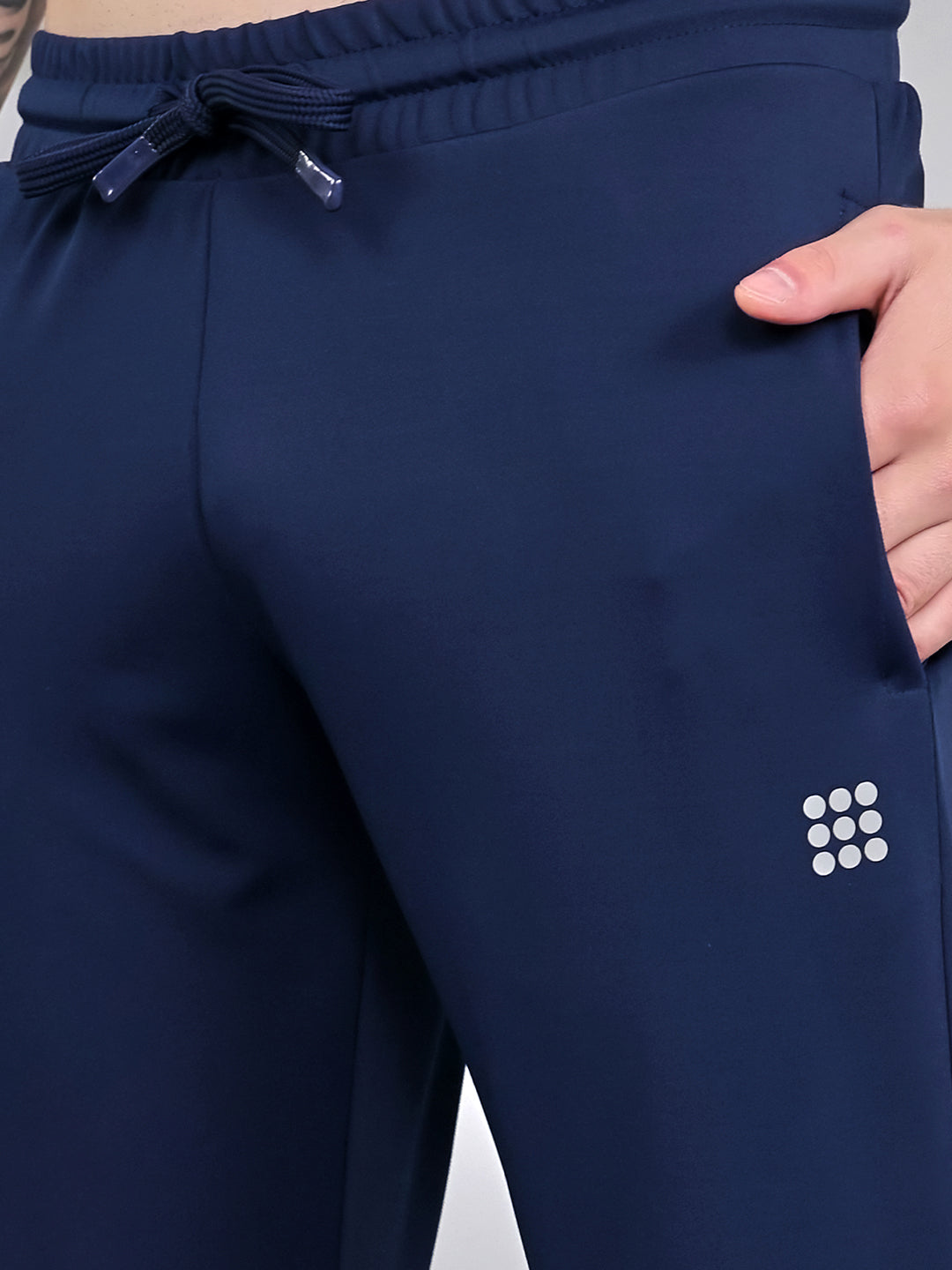 Rock.it Men Navy Blue Solid Smart Fit Lower