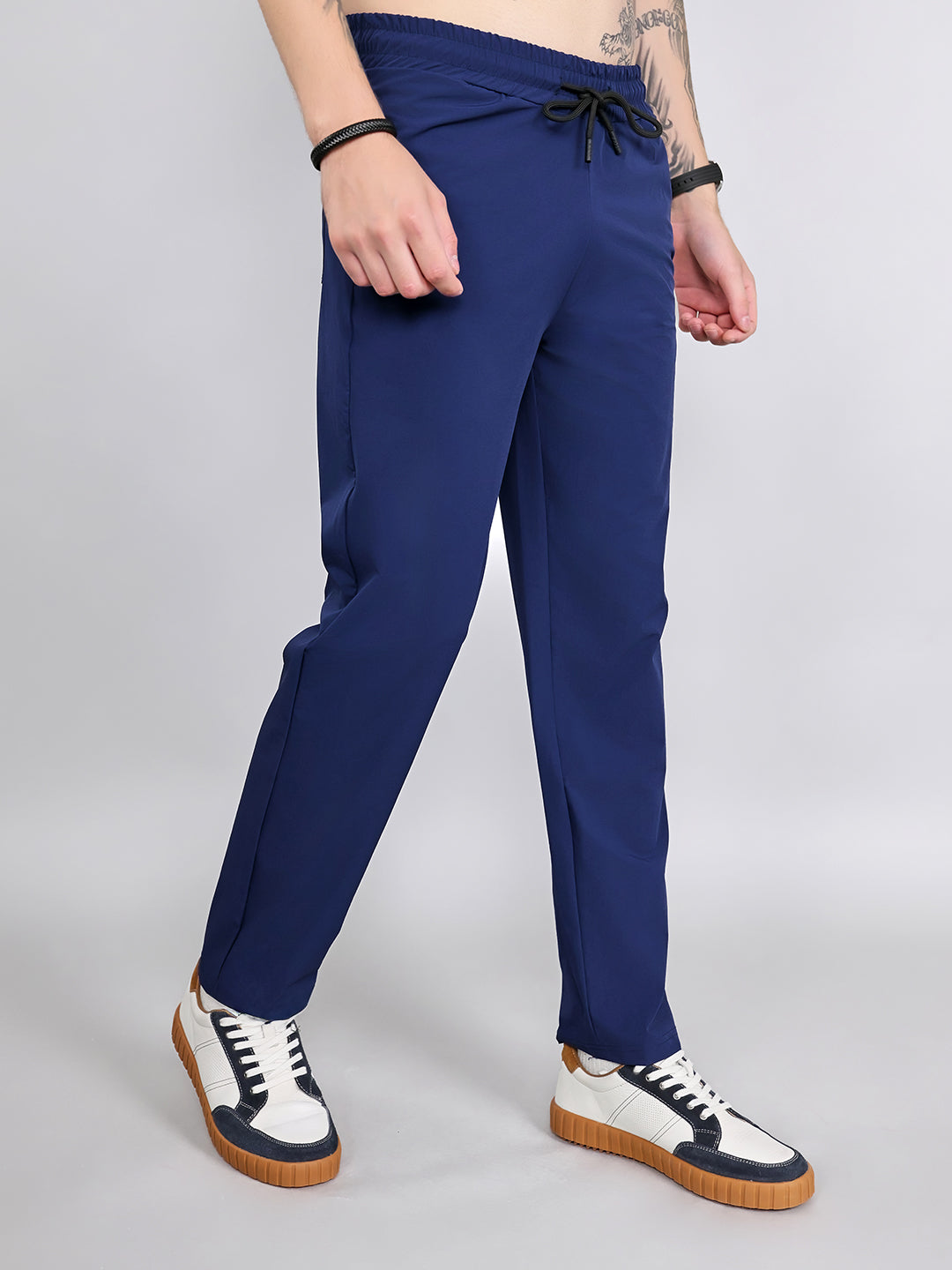 Rock.it Men Dark Blue Solid Regular Fit Lower