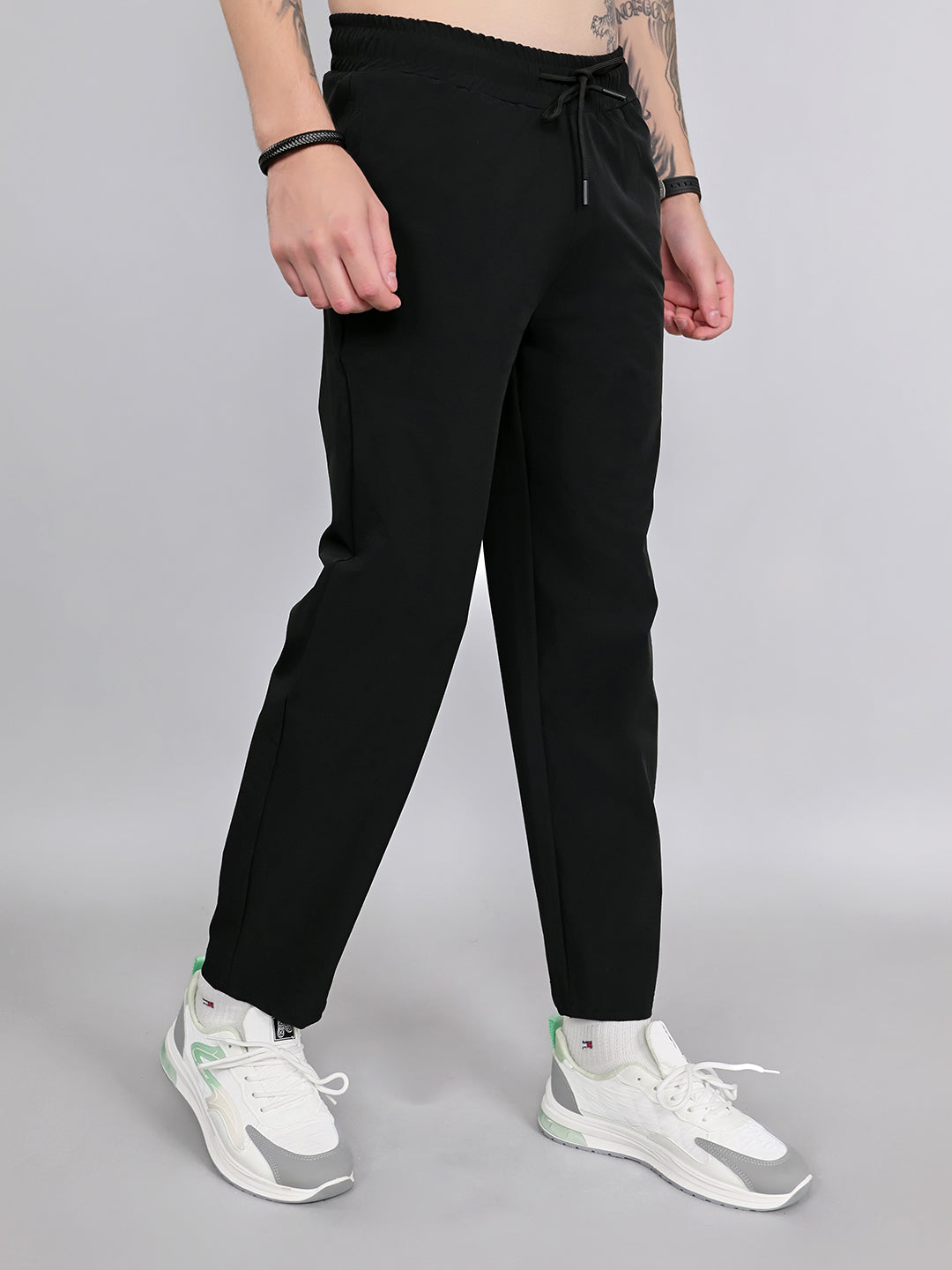 Rock.it Men Black Solid Regular Fit Lower