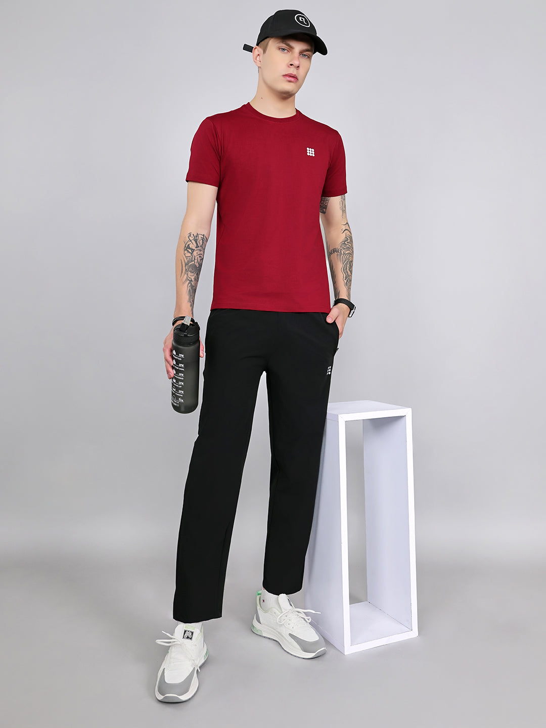 Rock.it Men Black Solid Regular Fit Lower