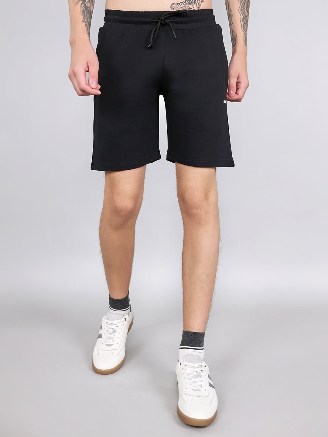 Rock.it Men Black Solid Regular Fit Shorts