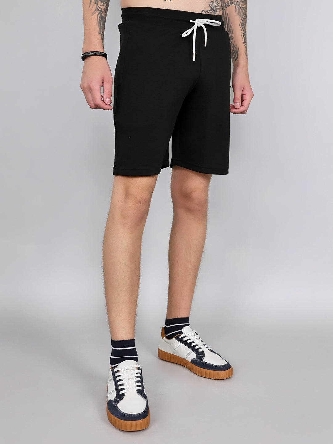 Rock.it Men Black Solid Regular Fit Shorts