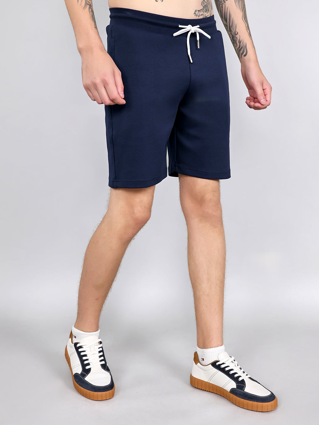 Rock.it Men Navy Blue Solid Regular Fit Shorts