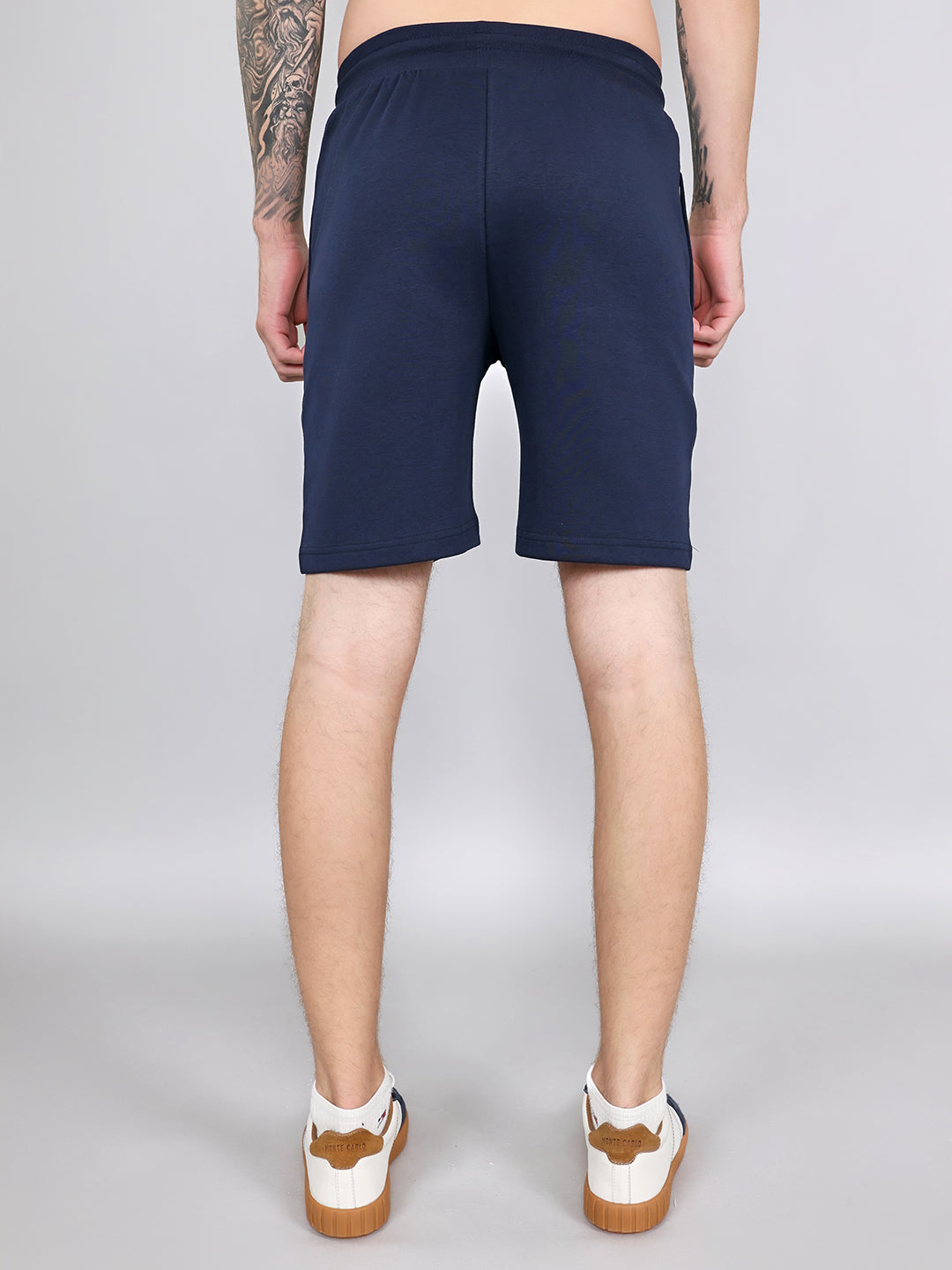 Rock.it Men Navy Blue Solid Regular Fit Shorts
