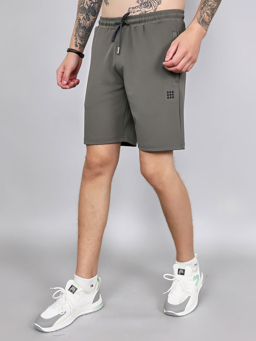 Rock.it Men Grey Solid Regular Fit Shorts