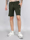 Rock.it Men Olive Solid Regular Fit Shorts