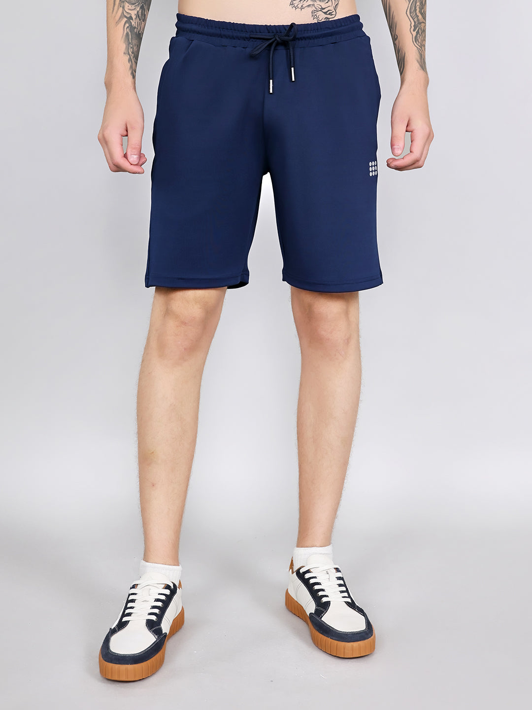 Rock.it Men Navy Blue Solid Regular Fit Shorts