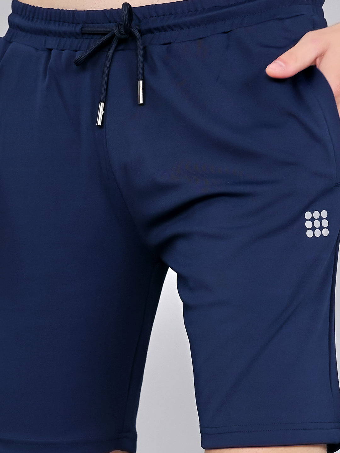 Rock.it Men Navy Blue Solid Regular Fit Shorts