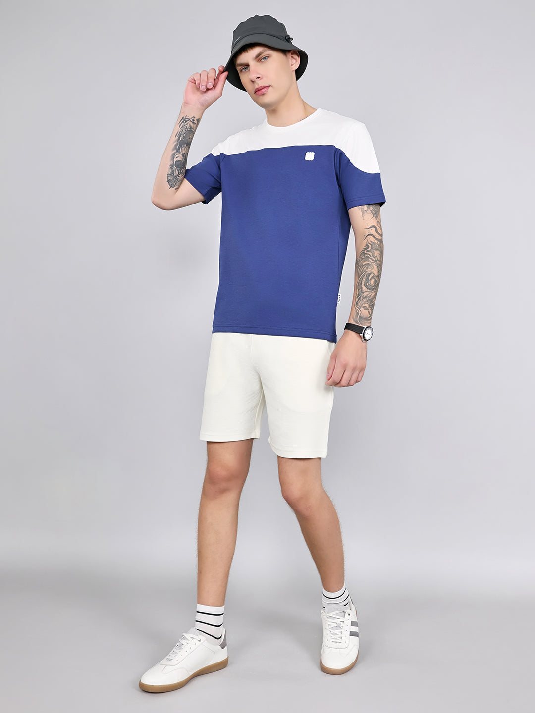 Rock.it Men White Solid Round Neck Half Sleeve T-Shirt