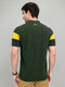 Rock.it Men Olive Colourblocked Collar Half Sleeve T-Shirt