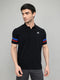 Rock.it Men Black Solid Collar Half Sleeve T-Shirt