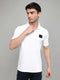 Rock.it Men White Solid Collar Half Sleeve T-Shirt