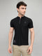 Rock.it Men Black Solid Henley Neck Half Sleeve T-Shirt
