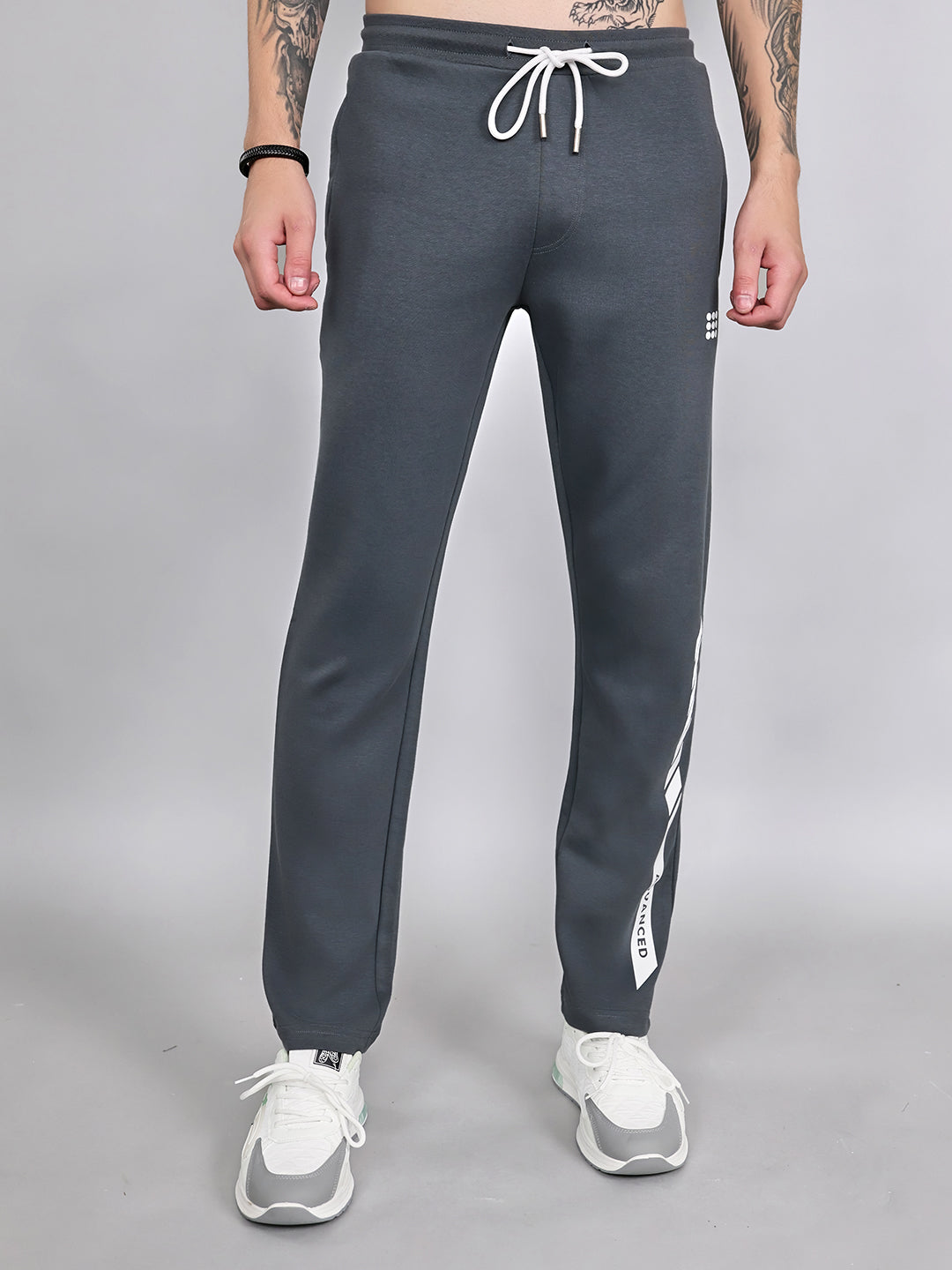 Rock.it Men Grey Printed Smart Fit Lower