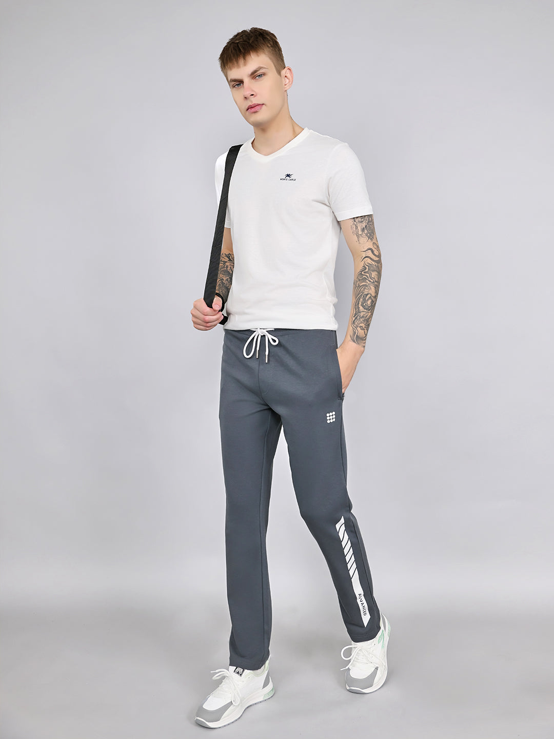Rock.it Men Grey Printed Smart Fit Lower