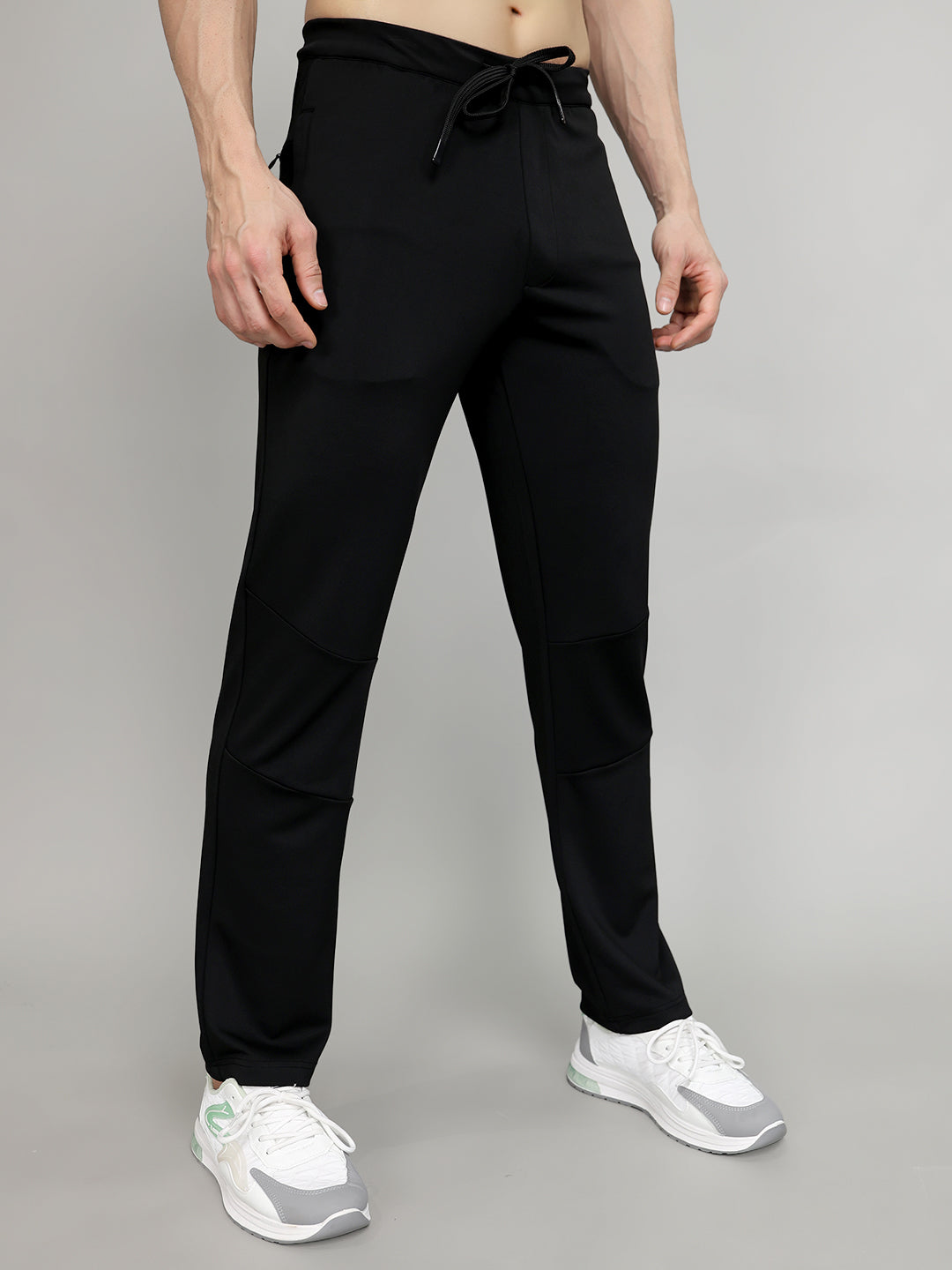 Rock.it Men Black Solid Slim Fit Lower