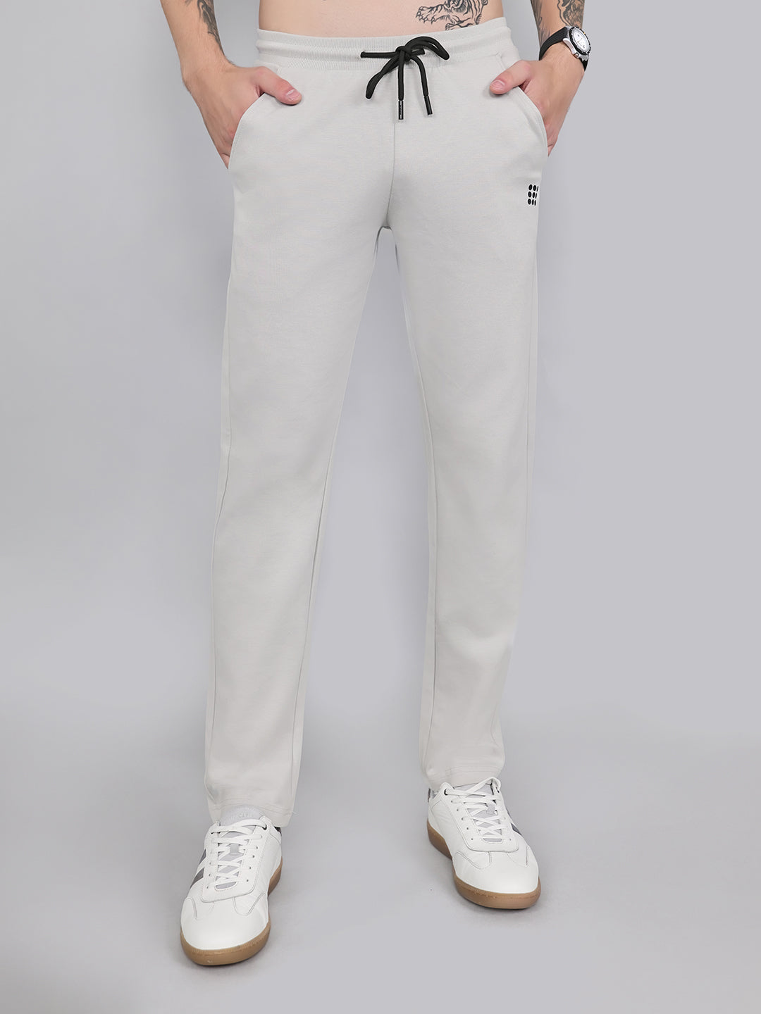 Rock.it Men Grey Solid Smart Fit Lower