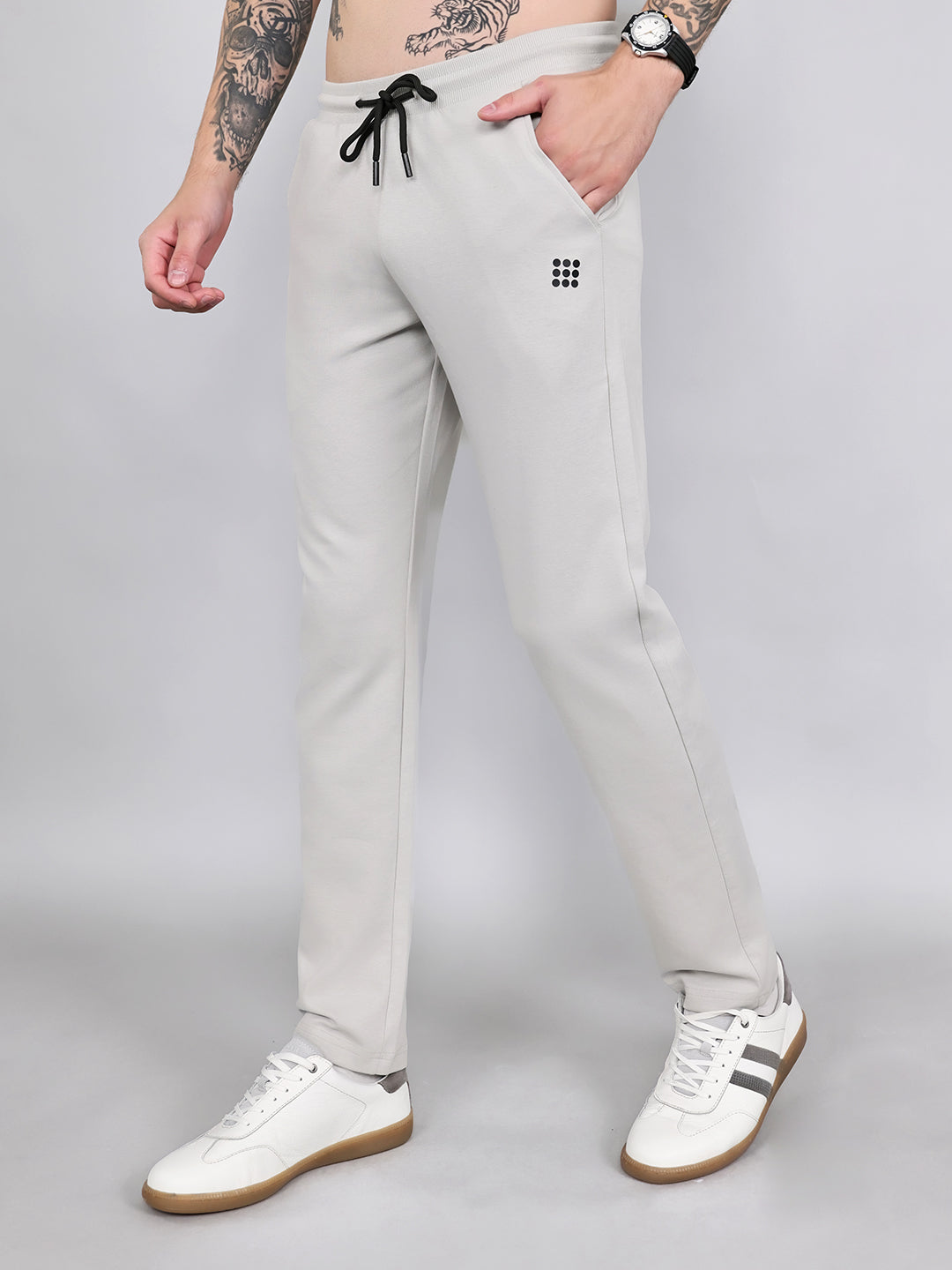 Rock.it Men Grey Solid Smart Fit Lower