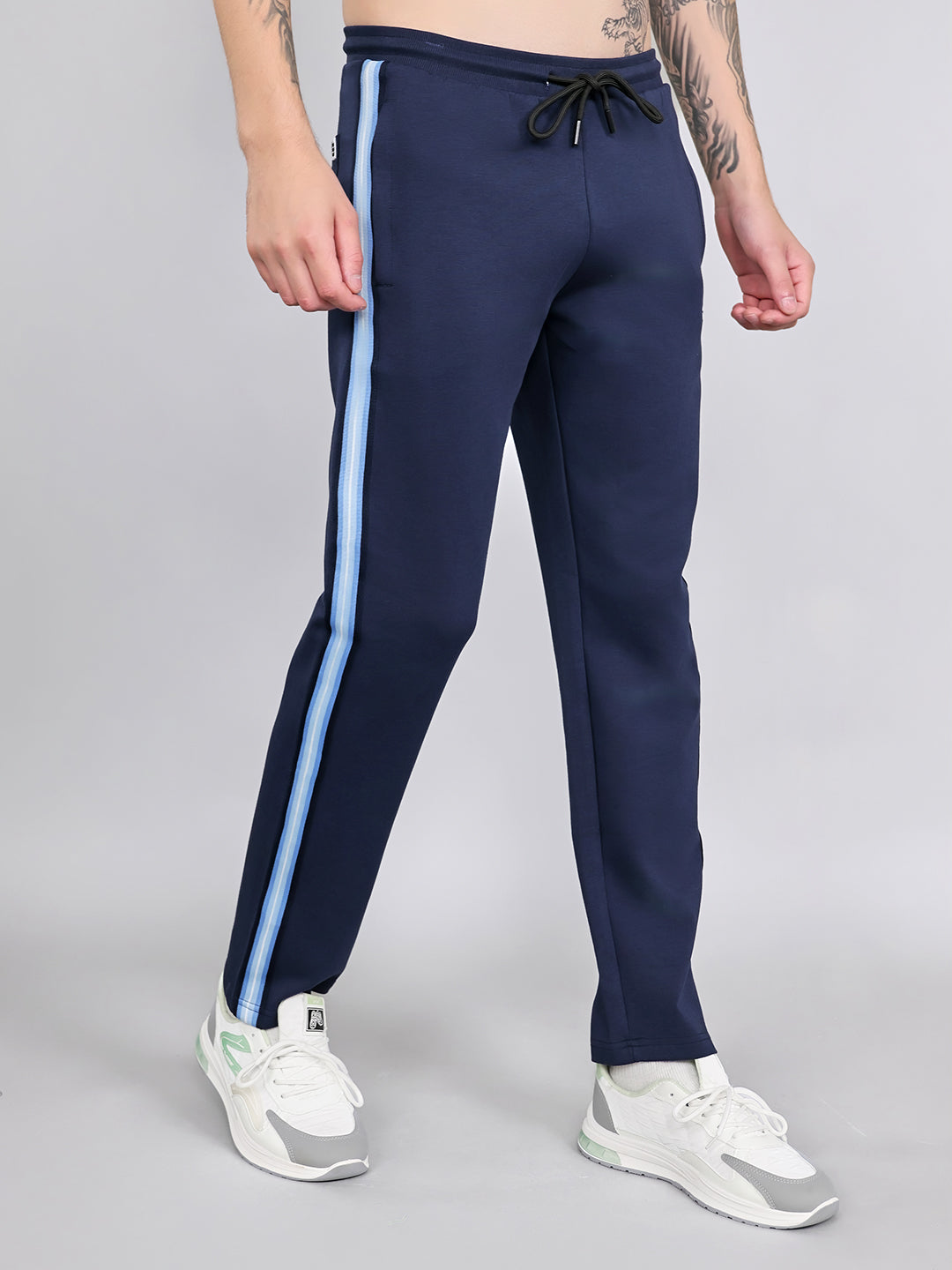 Rock.it Men Navy Blue Solid Smart Fit Lower