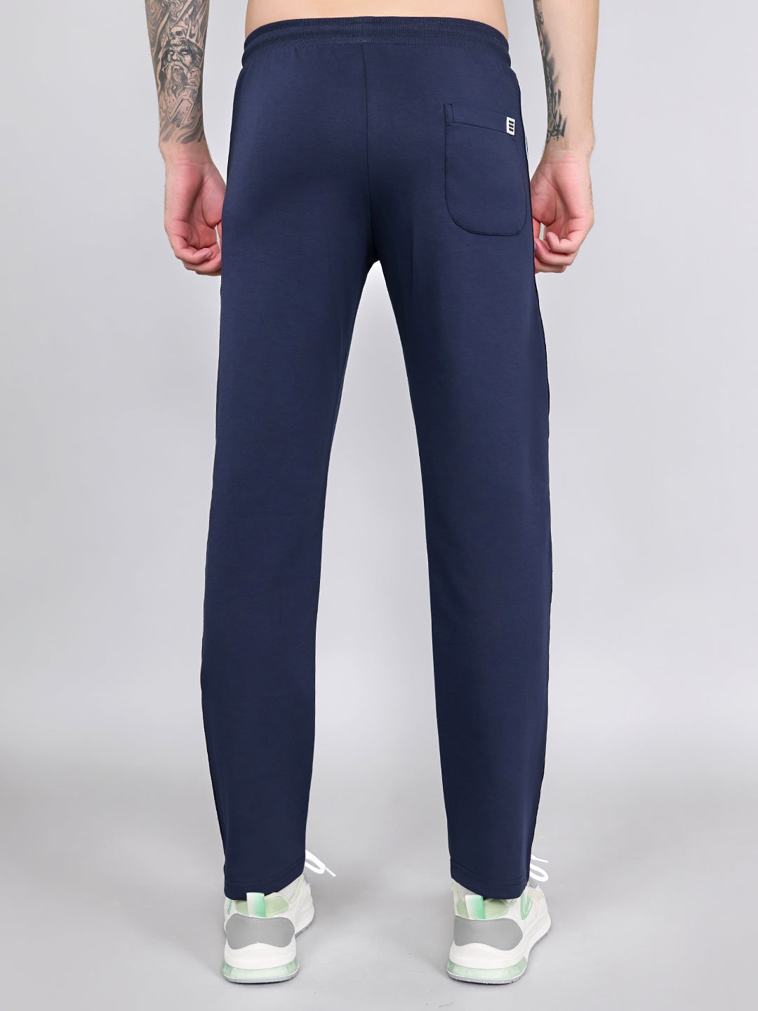 Rock.it Men Navy Blue Solid Smart Fit Lower