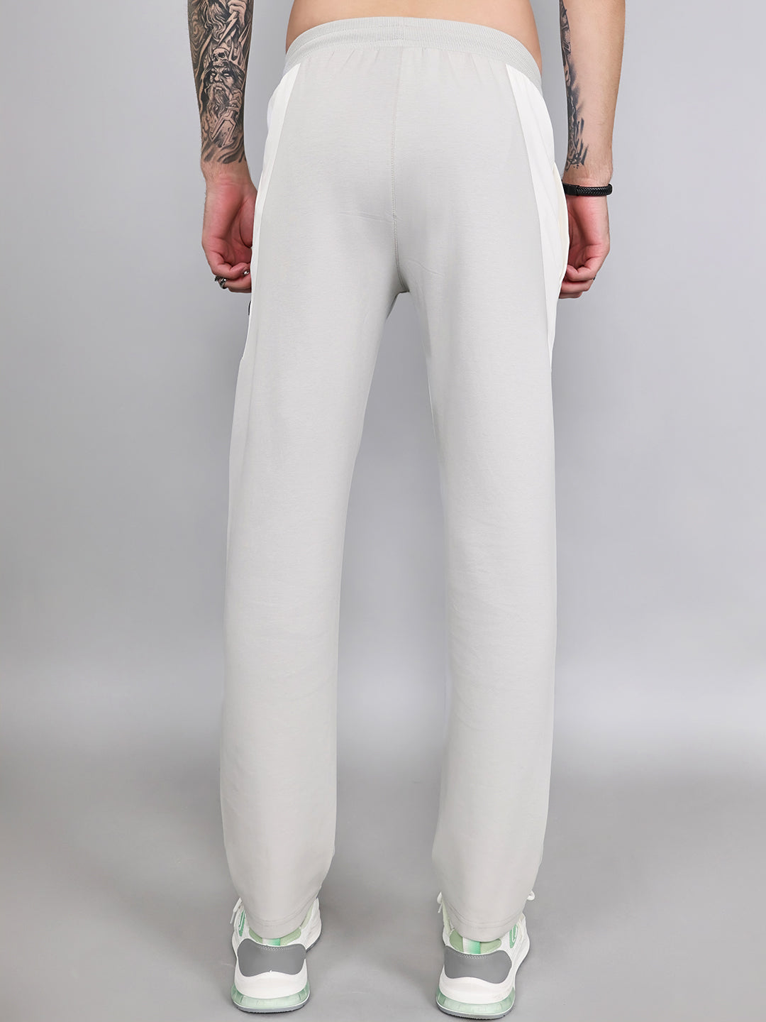 Rock.it Men Light Grey Solid Smart Fit Lower