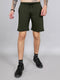 Rock.it Men Olive Solid Regular Fit Shorts