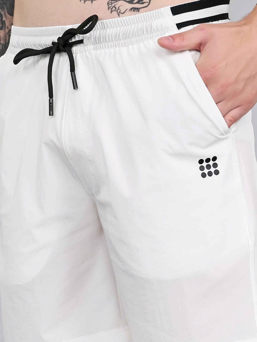 Rock.it Men Off White Solid Regular Fit Shorts