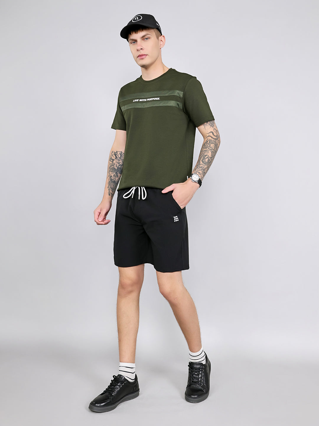 Rock.it Men Black Solid Regular Fit Shorts