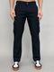 Rock.it Men Navy Blue Solid Slim Fit Cargo