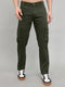 Rock.it Men Olive Solid Slim Fit Cargo