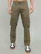 Rock.it Men Olive Solid Slim Fit Cargo