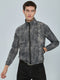 Rock.it Men Grey Tie & Dye Reversible Turtle Neck Full Sleeve Windcheater