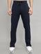 Men Navy Blue Solid Regular Fit Lower