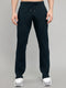 Men Navy Blue Solid Regular Fit Lower