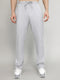 Men Light Grey Solid Regular Fit Lower