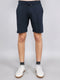 Men Navy Blue Plain Regular Fit Bermuda