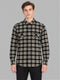 Men Black Check Collar Full Sleeve Shirt