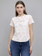 Women Multicolor Floral Print Round Neck Half Sleeve Top