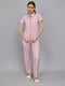 Women Pink Printed Collar Half Sleeve Lower Set
