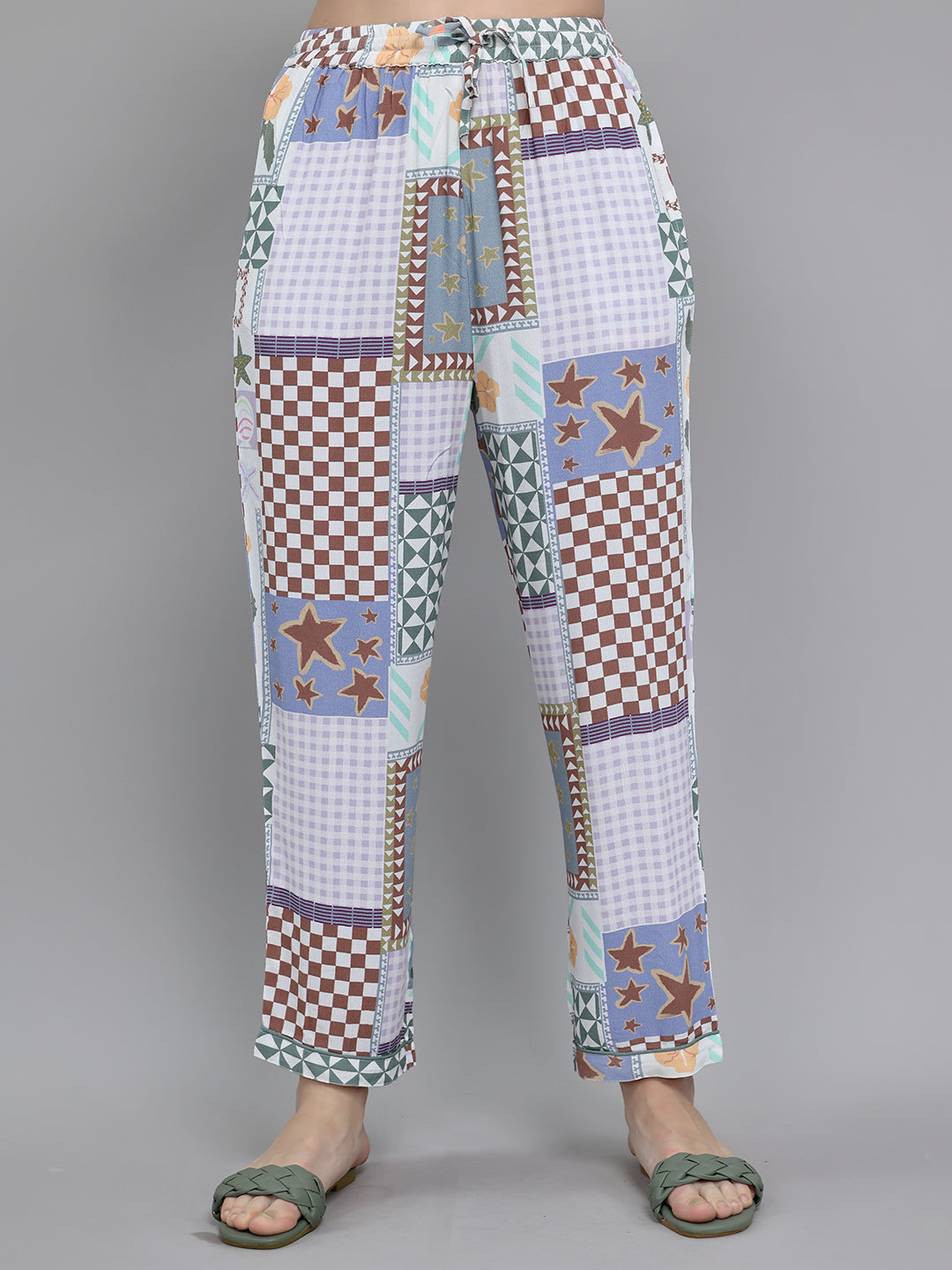 Women Multicolor Printed Collar Full Sleeve Cords Set