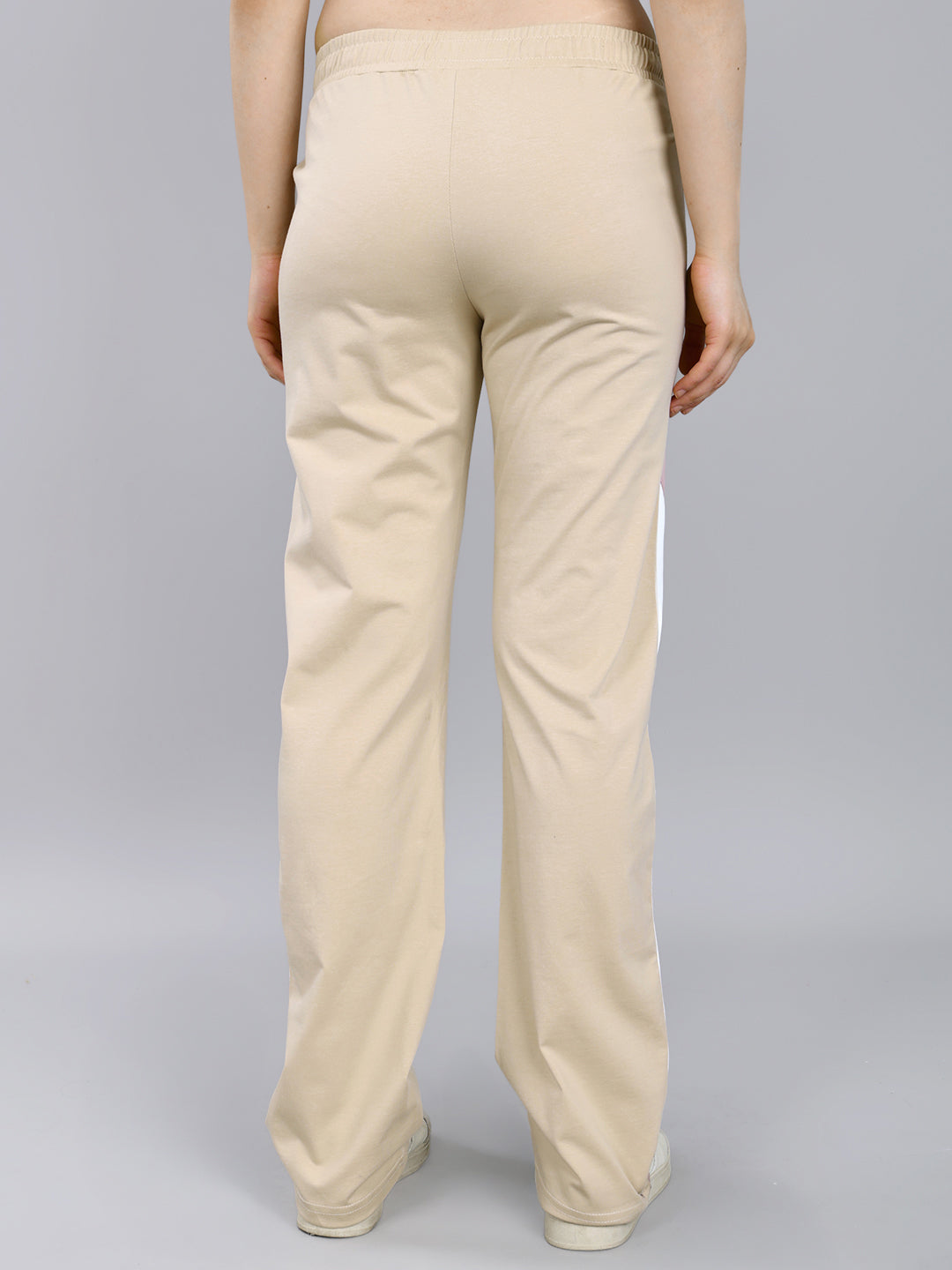 Women Beige Solid Regular Fit Lower